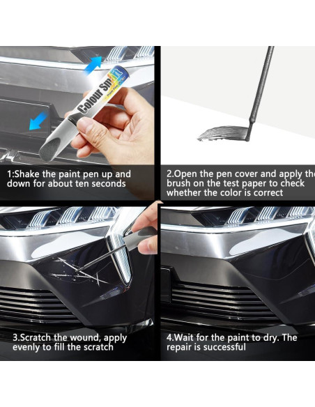 Bolígrafo de Pintura de Retoque Kutyun 12ml Gris para Coches Bolígrafo de Pintura de Retoque Kutyun 12ml Gris para Coches