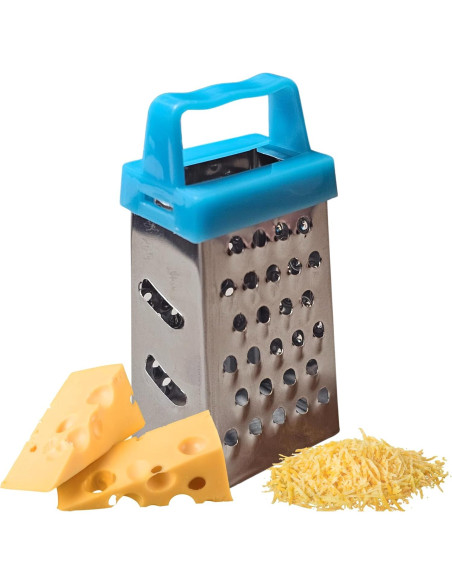 Mini Rallador de Queso Genérico Acero Inoxidable Azul 6.6x3.5 cm Mini Rallador de Queso Genérico Acero Inoxidable Azul 6.6x3.5 cm