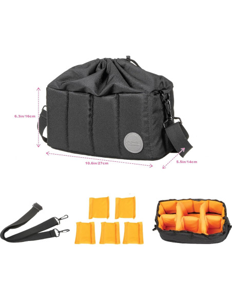 Funda de Cámara a Prueba de Golpes MRZHOUCASE Negra 30x19.8x10.2cm Funda de Cámara a Prueba de Golpes MRZHOUCASE Negra 30x19.8x10.2cm