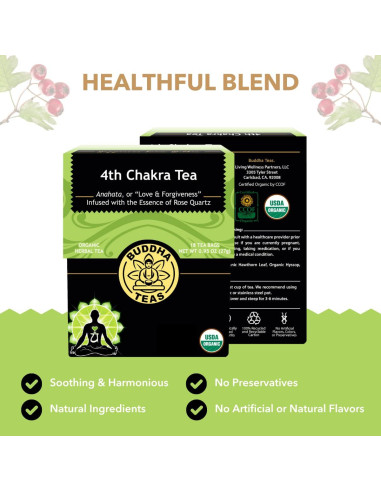 Té Herbal Orgánico Buddha Teas 4to Chakra - 18 Bolsitas