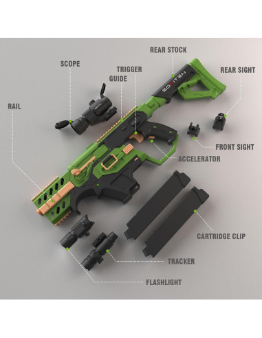 Rifle de francotirador de juguete SOFITEN Viktor-Y con accesorios