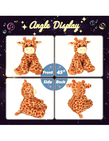 Jirafa de Peluche Musical LED Hopearl 28 cm - Brilla y Canta