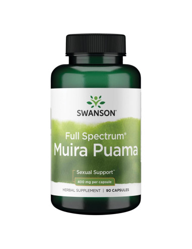 Suplemento Sexual Raíz Muira Puama Swanson 400 mg 90 Cápsulas