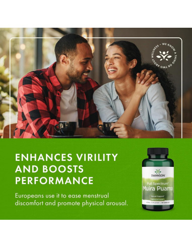 Suplemento Sexual Raíz Muira Puama Swanson 400 mg 90 Cápsulas