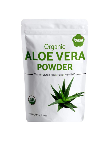 Polvo de Aloe Vera Orgánico Iyasa 113.4 g - Hidratante Natural