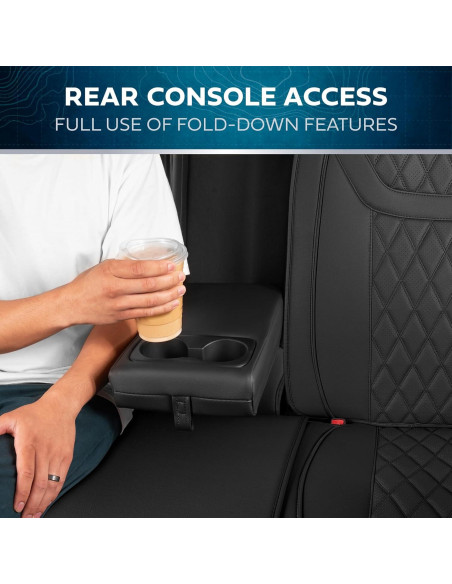 Funda de Asiento Trasero MotorBox Cuero Sintético Ranch Negro Funda de Asiento Trasero MotorBox Cuero Sintético Ranch Negro
