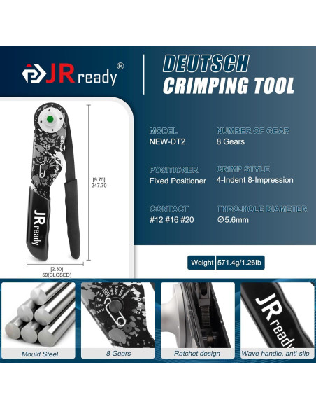 Kit de Conectores Deutsch JRready DW5009-02 IP68 356 PCS Kit de Conectores Deutsch JRready DW5009-02 IP68 356 PCS