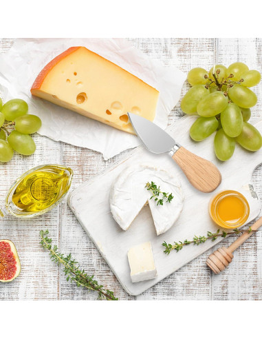 Juego de 4 cuchillos para queso UUBAAR de acero inoxidable