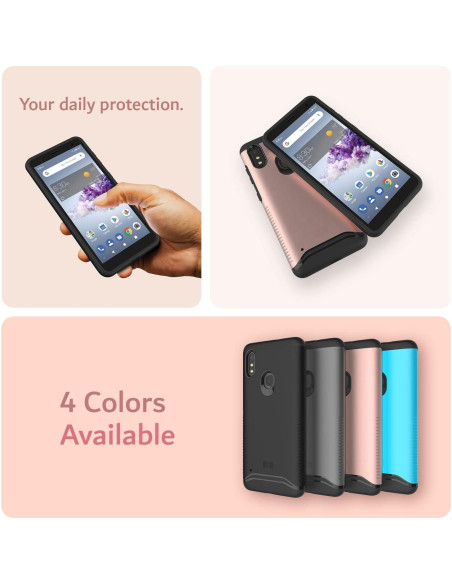 Funda TUDIA DualShield para ZTE Blade A3Prime/A3Y - Oro Rosa Funda TUDIA DualShield para ZTE Blade A3Prime/A3Y - Oro Rosa