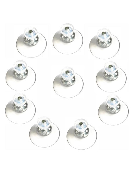 10 Ventosas de PVC Transparentes 41mm Bnafes para Pared 10 Ventosas de PVC Transparentes 41mm Bnafes para Pared