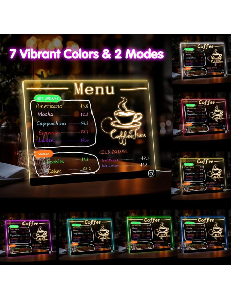 Tablero de Dibujo LED Hansanti 30x24cm 7 Colores Borrable Tablero de Dibujo LED Hansanti 30x24cm 7 Colores Borrable