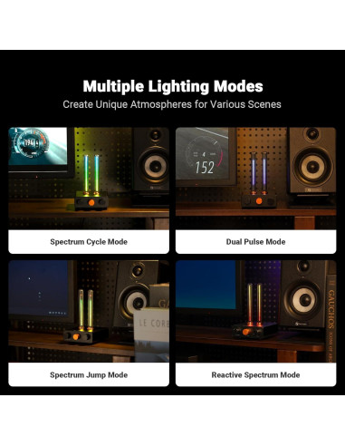 Amplificador Bluetooth Fosi Audio BT20A Pro con Luz RGB