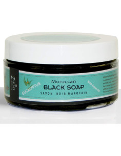 Jabón Negro Marroquí 226g con Eucalipto y Guante Kessa 2
