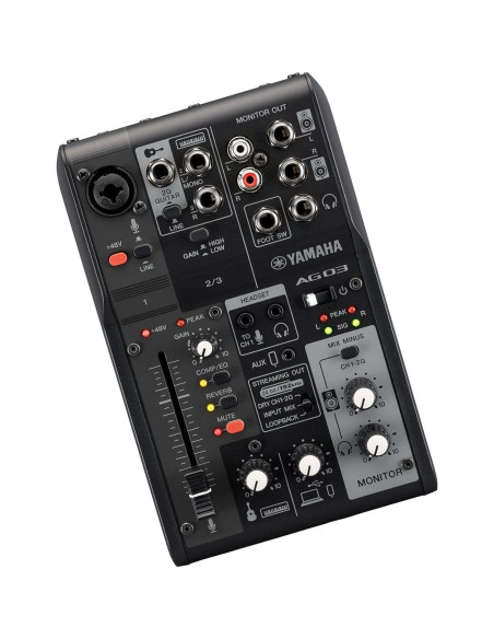 Mezclador de Streaming Yamaha AG03MK2 Negro 3 Canales USB Mezclador de Streaming Yamaha AG03MK2 Negro 3 Canales USB