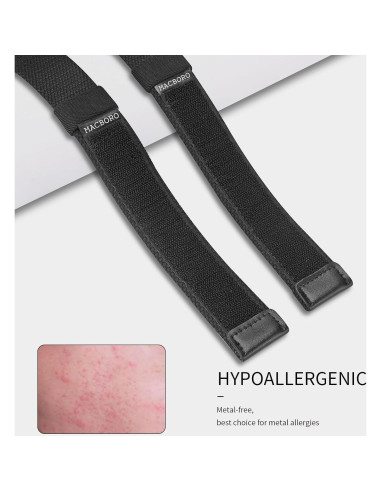 Cinturón Hipoalergénico Nylon Mecánico TSA 3.5 cm Negro XL