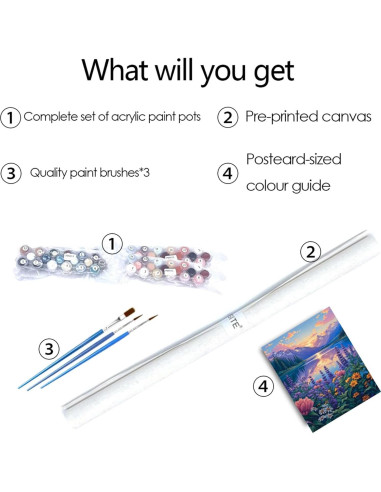 Kit de Pintura por Números Hestarcul Mariposa Adultos 50x40cm