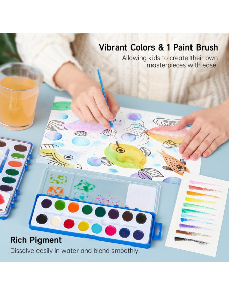 Conjunto de Pintura Acuarela Shuttle Art 16 Colores 15 Piezas Conjunto de Pintura Acuarela Shuttle Art 16 Colores 15 Piezas