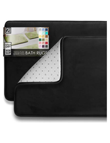Juego de Alfombrillas de Baño Clara Clark 2 Piezas Antideslizantes Juego de Alfombrillas de Baño Clara Clark 2 Piezas Antideslizantes