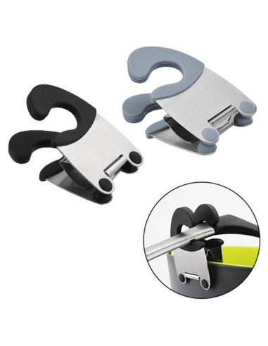 Clip para Olla de Acero Inoxidable con Agarre Antiescaldante - 2 Unidades
