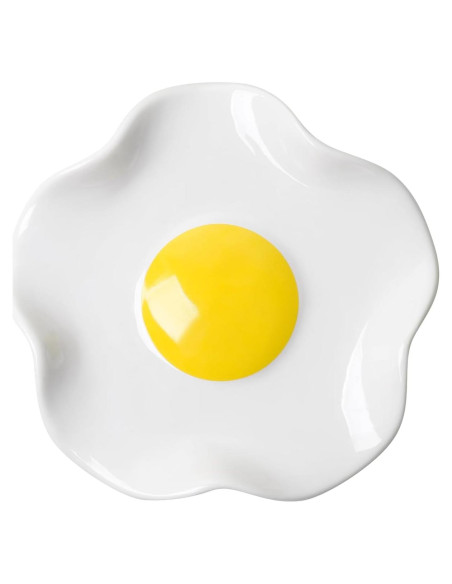 Soporte de cuchara de cerámica FunKitchen Yema Amarilla Soporte de cuchara de cerámica FunKitchen Yema Amarilla
