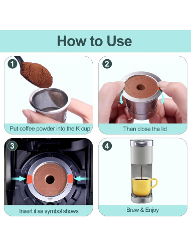 Filtros de Café Reutilizables RETHONE K Cup Acero Inoxidable