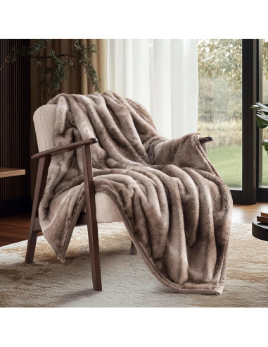 Manta de piel sintética ultra suave EVERGRACEHOME 127x152cm