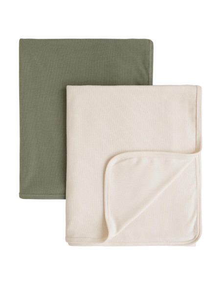 Manta de Bebé Konssy 2 Piezas Suave 83.82x106.68 cm Beige Salvia Manta de Bebé Konssy 2 Piezas Suave 83.82x106.68 cm Beige Salvia