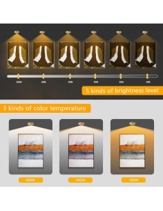 Luces LED Recargables EUIOKUN para Arte en Pared, 2 Paquete 2