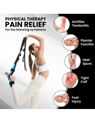 Estirador de pies y pantorrillas JIURUN con correa y pelota