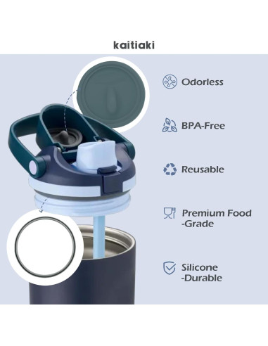 Juego de Tapones y Anillos de Silicona Kaitiaki 4 Piezas Azul