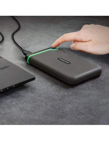 Disco Duro Externo Transcend 1TB USB 3.1 Resistente Gris