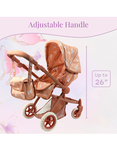 Carrito de Muñecas Convertible The New York Doll Beige 63.5cm