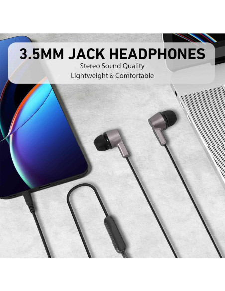 Auriculares UrbanX R2 Intrauditivos con Micrófono 1.14m Negro Auriculares UrbanX R2 Intrauditivos con Micrófono 1.14m Negro