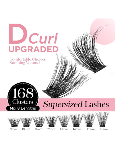 Extensiones de Pestañas 56D WINKGIGGLE 168 Piezas DIY