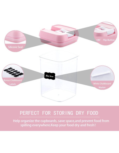 Conjunto de 10 Contenedores Herméticos U-QE Rosa 5.5L BPA Free