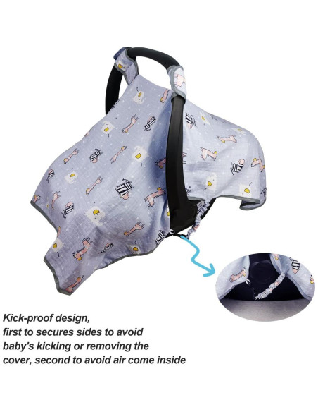 Funda de Asiento de Auto ICOPUCA para Bebés - Muselina Transpirable Funda de Asiento de Auto ICOPUCA para Bebés - Muselina Transpirable