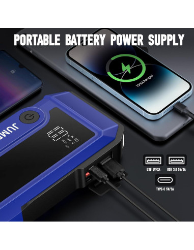 Arrancador de Batería ZunDian COCY-020 4000A Portátil 12V