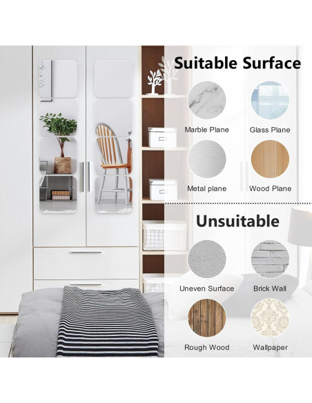 Calcomanías de Pared Shiftshade - Espejos Irrompibles 20x20 cm Calcomanías de Pared Shiftshade - Espejos Irrompibles 20x20 cm