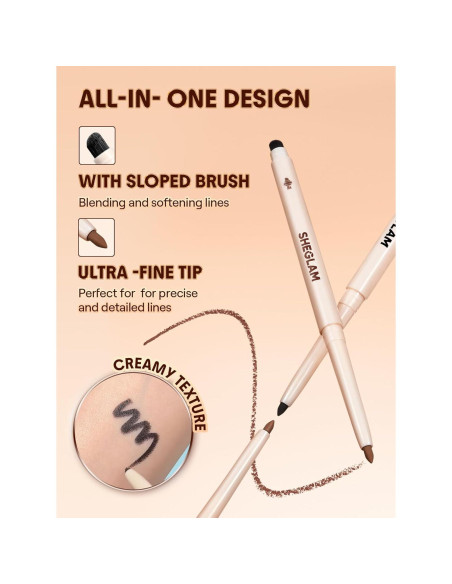 Eyeliner Gel SHEGLAM Impermeable Negro 14cm - Larga Duración Eyeliner Gel SHEGLAM Impermeable Negro 14cm - Larga Duración