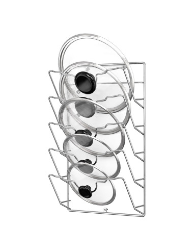 Soporte para Tapas de Ollas Simple Houseware Cromo 5 Niveles