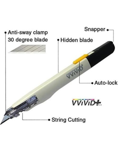 Cuchillo Utilitario Retráctil VViViD Premium 30 - 1 Paquete
