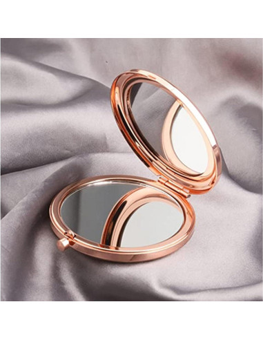 Espejo de Maquillaje Compacto MYOSPARK 7.1x6.6 cm Doble Cara