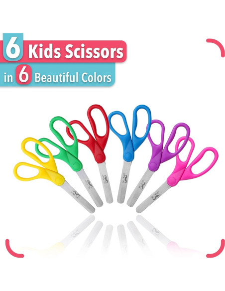 Tijeras para Niños Mr. Pen - Paquete de 6, 12.7 cm, Seguridad Tijeras para Niños Mr. Pen - Paquete de 6, 12.7 cm, Seguridad