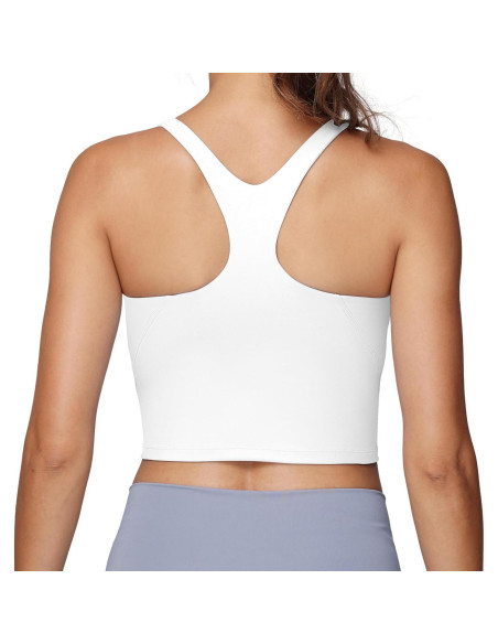Camiseta de Lactancia Foucome Y-Back Racerback Blanca Camiseta de Lactancia Foucome Y-Back Racerback Blanca