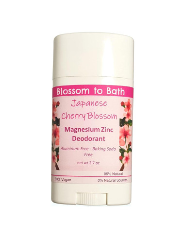 Desodorante Natural Flowersong de Magnesio y Zinc 76.5g - Flor de Cerezo Japonés