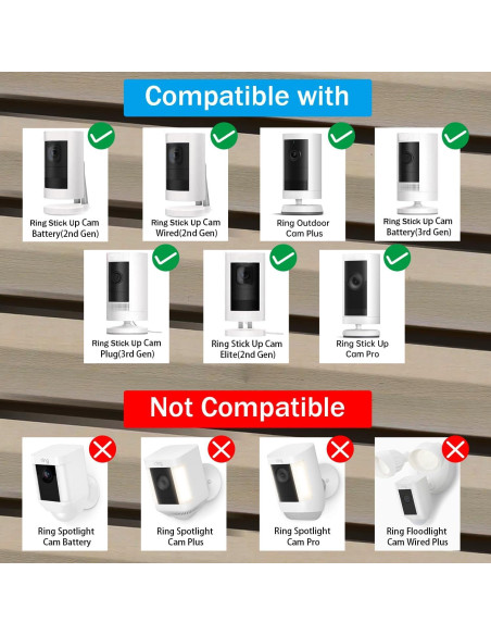 Soportes de Vinilo Haoyou para Cámara de Seguridad - Paquete de 2 Soportes de Vinilo Haoyou para Cámara de Seguridad - Paquete de 2