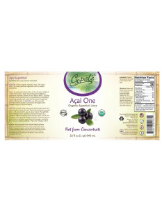 Jugo Orgánico Acai One Gopal's 0.95L Sin Gluten Vegano