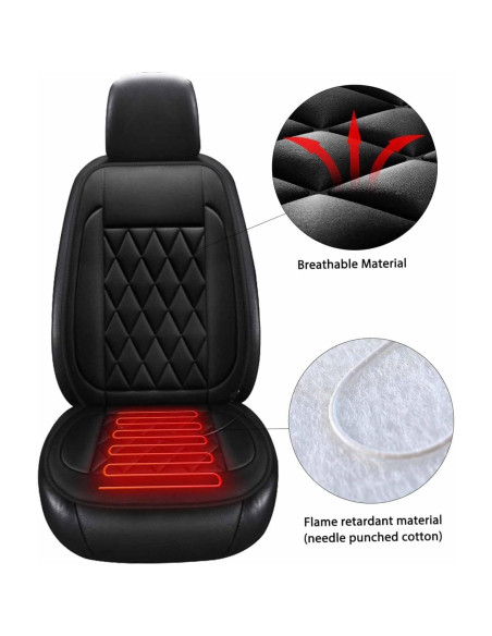 Funda de Asiento de Coche Buybai Universal Negra 127x52cm Funda de Asiento de Coche Buybai Universal Negra 127x52cm