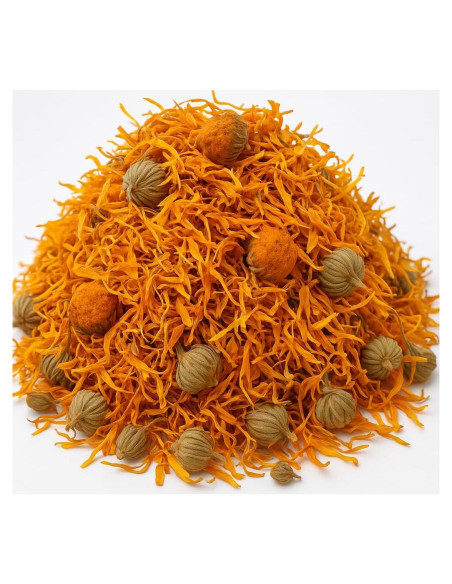 Flores de Caléndula Secas Orgánicas Premium 170 g - Té Herbal Natural Flores de Caléndula Secas Orgánicas Premium 170 g - Té Herbal Natural