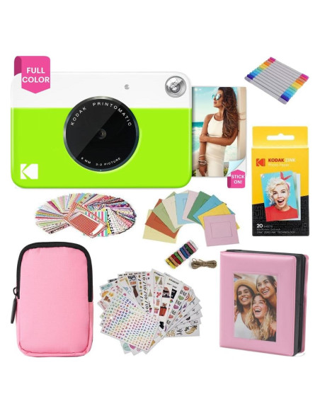 Cámara Instantánea Kodak Printomatic + Papel Adhesivo 20pk Cámara Instantánea Kodak Printomatic + Papel Adhesivo 20pk